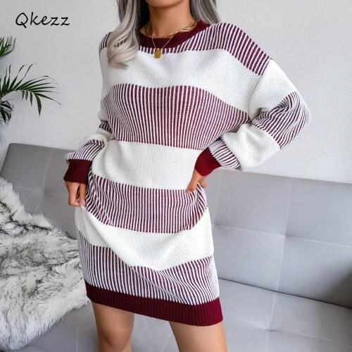Модные трикотажные платья Qkezz China At AliExpress