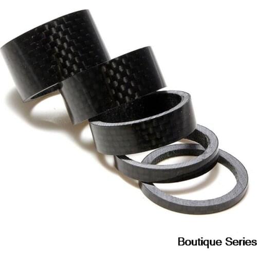 Carbon Fiber 3/5/10/15/20mm Spacer 1 1/8" for Stem Bicycle Helmet Washer Exquisite and Practical
