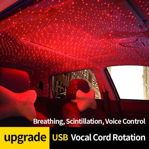 With Rotating Star Atmosphere Lamp Starry Sky Night Light Roof decoration Lamp Car Projection Lamp Car Interior Lamp