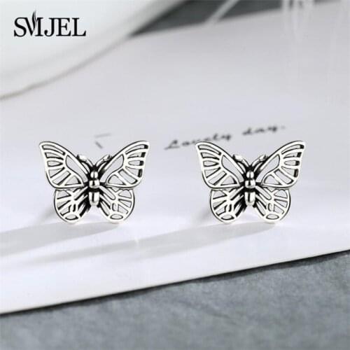 Korean Style Vintage Butterfly Earrings For Women Girls Fashion Earings Jewelry Animal Stud Earring Christmas Gift 2021