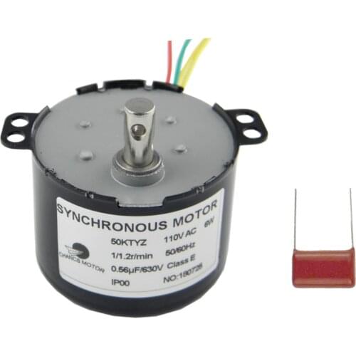CHANCS AC Motor Manufactures 50KTYZ AC 110V 2.5-3RPM Synchronous Motor Geare Box 6W