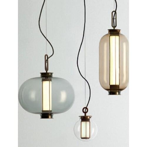 Post-modern style dining room glass pendant lamp Milan designer creative resturant parlor combination led hanging light fixtures