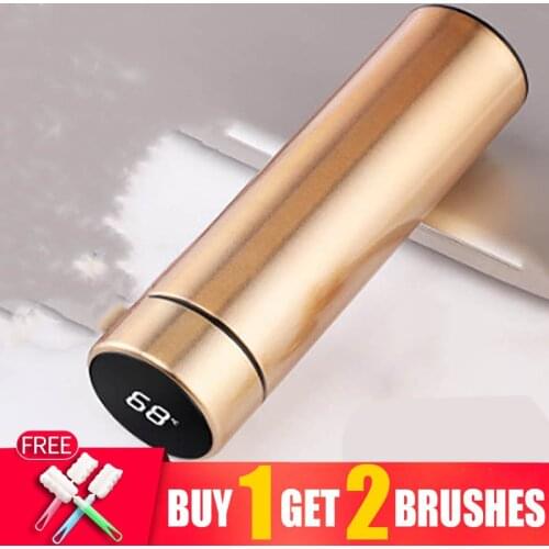 500ml Coffee Thermos Intelligent Stainless Steel Water Bottle Cup Temperature Display Vacuum Flasks Travel Thermal Mug Keep Cup