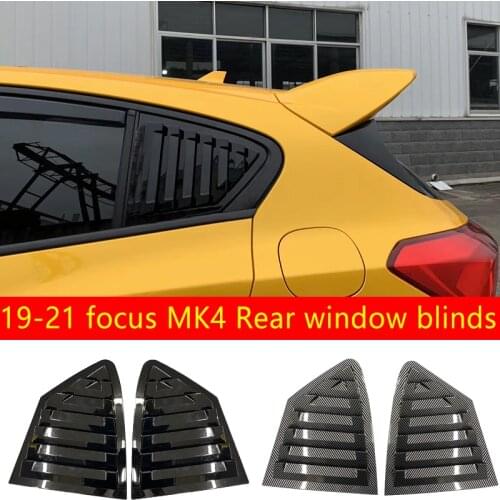 Auto side rear window louver paste type is suitable for Ford Focus MK4 2019-2021 Hatchback and saloon are common ABS material