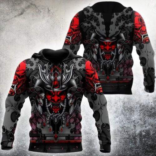CLOOCL Autumn Men Hoodie Japanese Sakura Samurai 3D Print Zipper Coat Long Sleeve Sweatshirt Unisex Fashion Streetwear Pullover