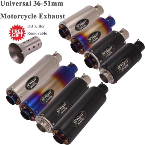 Universal 51mm Motorcycle Exhaust Pipe Escape Silencer Modified Muffler DB Killer For R3 Ninja 400 RC390 MSX125 MT-09 pitbike k8