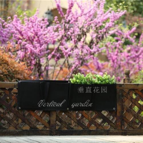 Top Quality Home Garden Hanging 4 Pockets Planting Bags Flower Pots Planter Vertical Outdoor Indoor Planter 65x26cm/30x100cm 1mm