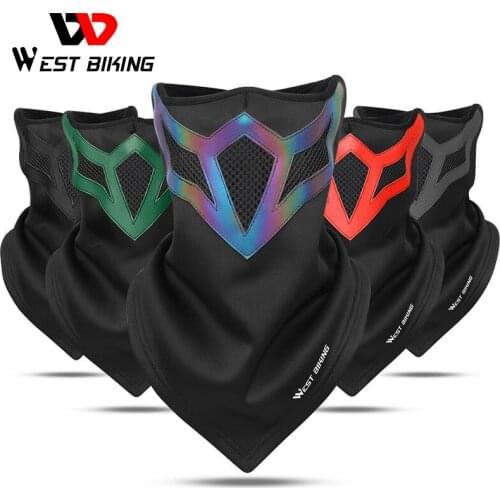 WEST BIKING 2020 Winter Cycling Headwear Warm Fleece Balaclava Windproof Face Shield Bandana Running Ski Fishing Sport Scarf