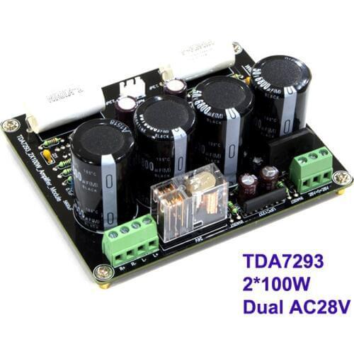 2*100W TDA7293 Stereo High Power Dual Channel Audio Power Amplifier Board HIFI Home Theater DIY AMP