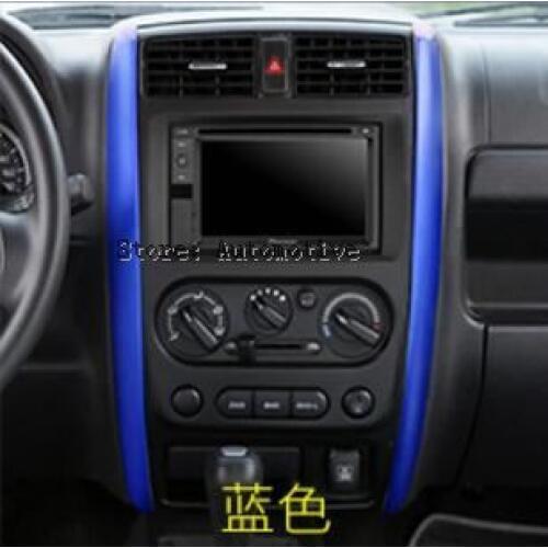 2 Colors For Choice ! For Suzuki Jimny 2011 - 2015 Metal Central Control Instrument Panel Accessories Trim 2 Pcs / Set