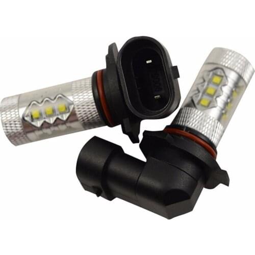 2PCS Canbus 80W 9005 9006 Canbus no blinking Cree Chips LED Car Driving Light HB3 Fog Lamp DRL Bulb+2pcs Load Resistor OHM 50W