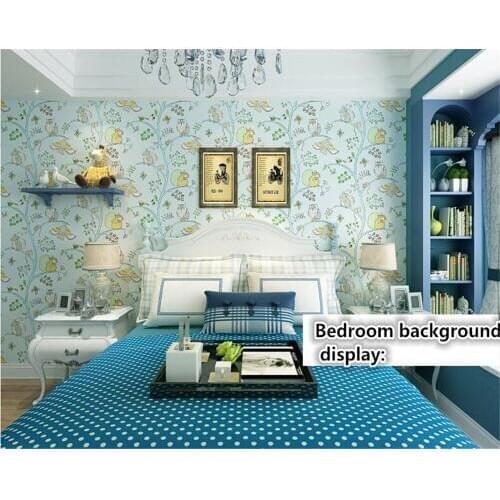 Beibehang Modern childrens room 3d wallpaper personality fashion owl nonwoven wall paper boy and girls bedroom study background