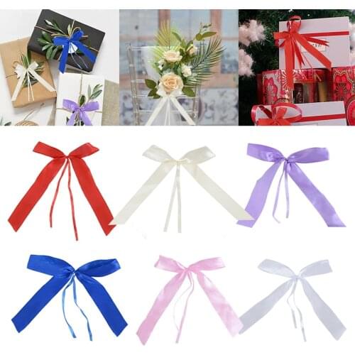 50Pcs Polyester Bow-Not Trim DIY Sewing Accessories Bouquet Ribbon Gifts Box Birthday Wedding Outdoor Home Party Decor Supplies