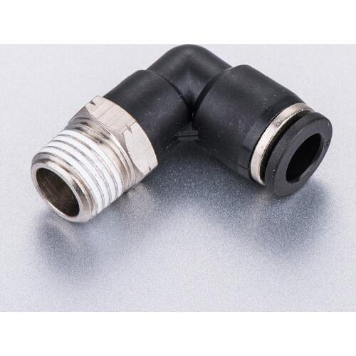 500 pieces Tube size 1/4mm-1/4 NPT Thread Pneumatic PL male Threaded 90 degree Elbow pipe fitting