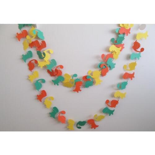 Dinosaur paper Garland - Dinosaurs, Dino Party, Primary Dino theme, Dino Birthdays, Birthday party, Party Banners