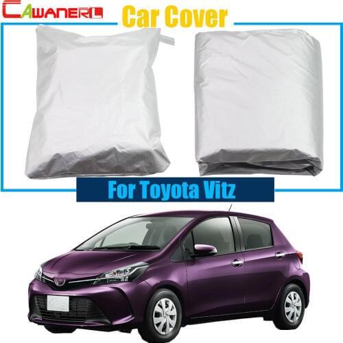 Cawanerl Car Cover UV Anti Snow Sun Rain Resistant Protection Cover For Toyota Vitz Free Shipping