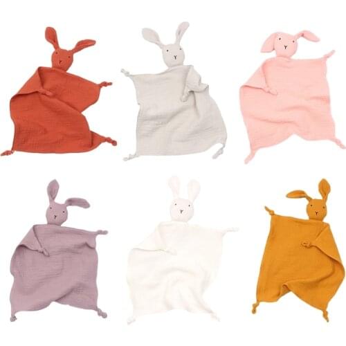 Baby Soother Appease Towel Bib Soft Animal Rabbit Doll Teether Infants Comfort Sleeping Nursing Cuddling Blanket Toys Shower Gif