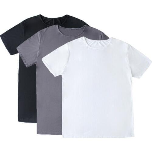 Saudi Arab Men T Shirt Solid Color Short Sleeve Tee Shirts Plain Tops Muslim Islamic Mens T-shirts Middle East Male Clothes Robe