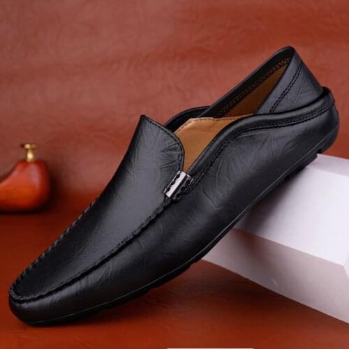 Mens Shoes Casual Black Casual Shoes Men Flat Mens Loafers Shoe Man Causal For Male Mens Leather Wear Fashion Hot Sneakers