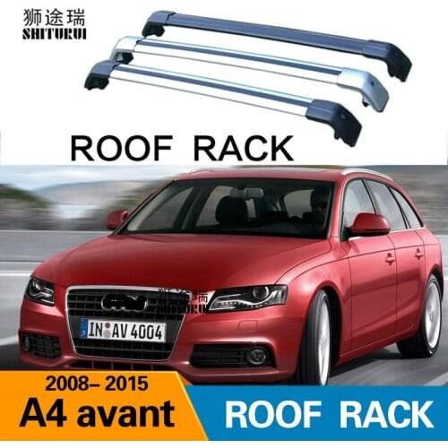 SHITURUI 2Pcs Roof bars For Audi - A4 Avant (8K5, B8) [2007-2015 Aluminum Alloy Side Bars Cross Rails Roof Rack Luggage Carrier