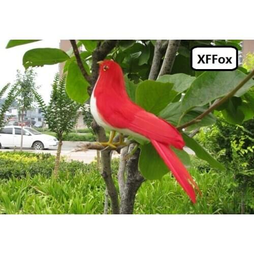 Cute simulation bird model foam&furs red lifelike bird doll gift about 16cm xf0577