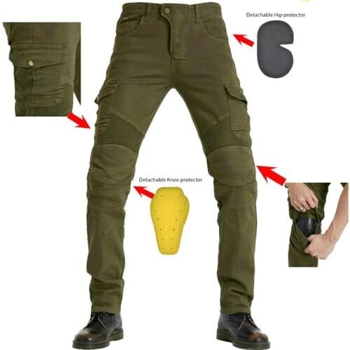 Motorcycle jeans, protective equipment, protective gear, knee pads, hip pads, a total of five colors to choose from
