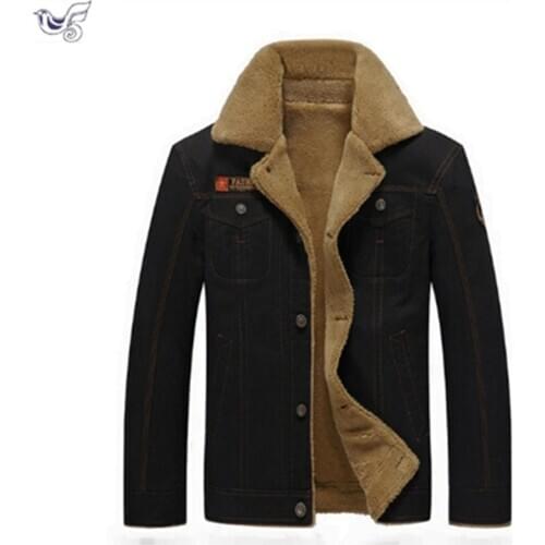 XIYOUNIAO 2019 Men Jacket Coats Winter Military Bomber Jackets Male Warm Fashion Denim Jacket Mens Coat Military Jackets M~5XL