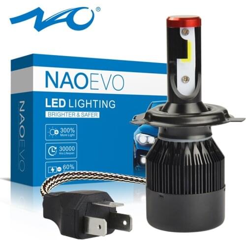 NAO H4 LED Moto HS1 LED Motorcycle Headlight For Motor 125 36W 4000LM HeadLamp 12V Motor Lamp COB 6000K H4 Motorbike Accessories
