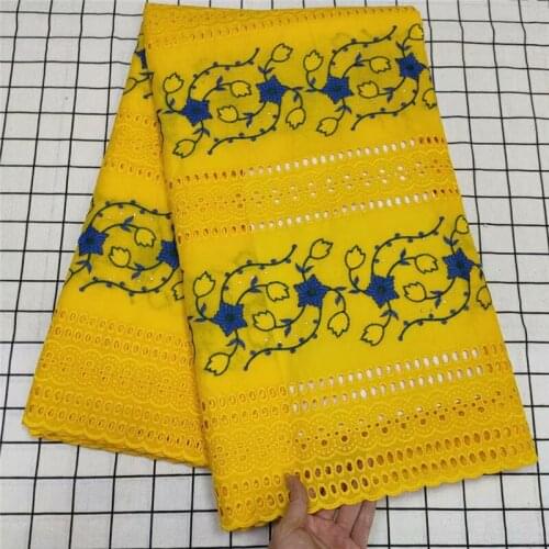 Newest Swiss Voile Lace In Switzerland High Quality African Dry Lace Fabric Punch Holes Cotton For Nigerian wedding dress t19-49