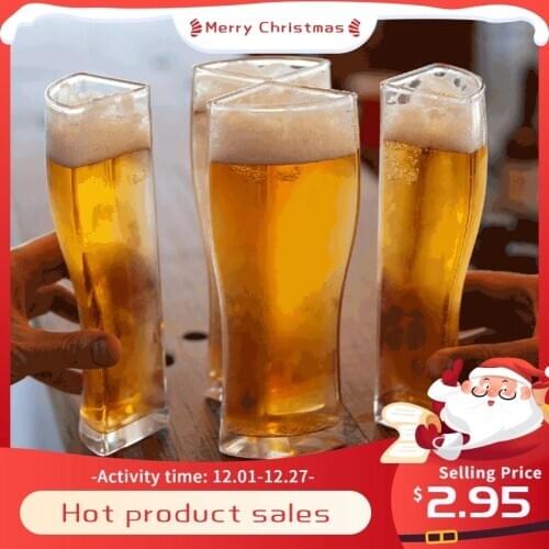 New Super Schooner Beer Glasses Mug Cup Separable 4 Part Large Capacity Thick Beer Mug Glass Transparent for Club Bar Party