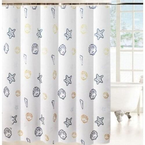 Clear Shower Curtains Waterproof White Plastic Bath Curtains Polyester Transparent Bathroom Mildew PEVA Home Luxury With Hooks