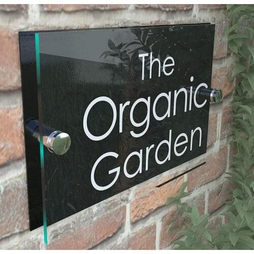 House number MODERN HOUSE SIGN PLAQUE DOOR NUMBER STREET GLASS EFFECT ACRYLIC ALUMINIUM NAME Door sign