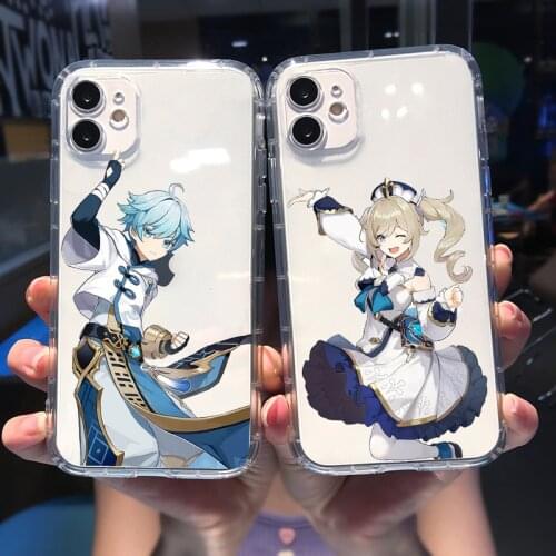 For iPhone 12 Genshin impact Phone Case For iPhone 11 Pro MAX 12 XR XS 7 SE2020 X 8 6 Plus Clear Japan Anime Soft Silicone Cover
