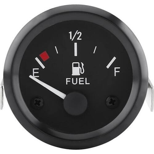 High Quality Universal Car Motor Black Lens 2" 52mm Fuel Gauge Meter with Float Sensor White LED Car accessories Dropshipping