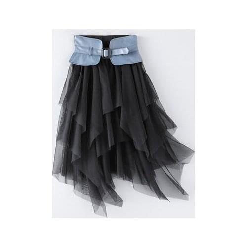 2021 Women New Genuine Real Sheep Leather Skirt J1