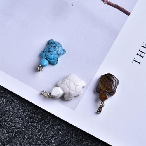 1PC natural tiger crystal turtle pendant crystal rock friendship guardian gem male girlfriend decoration trend jewelry pendant