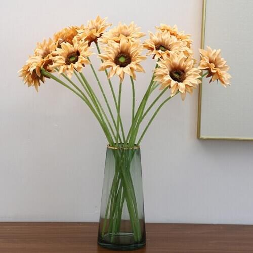1Pcs Artificial Flowers Sunflower Christmas Decorations 2021 Home Decor Gifts for the New Year Shop Wedding Studio Fake Flower