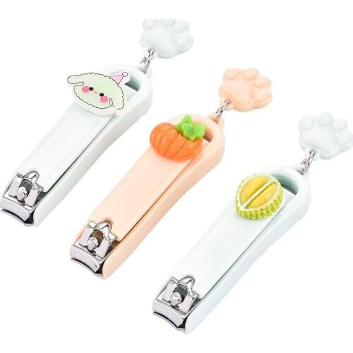 1PCS Random Color Portable Cute Cartoon Nail Clippers Colorful Baby Home Nail Clipper Manicure Pedicure Care Tools