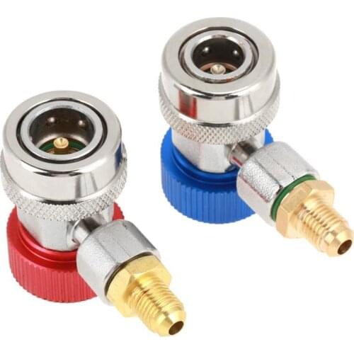 2pcs R134 A/C Low/High Quick Connector Air Conditioning Coupler Adapter with Tool Discount