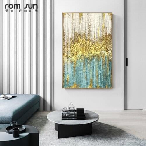 Abstract flowing blue Canvas Art Modern Painting Poster and Print For Living Room Aisle Entrance Fashion Artistic Wall art Decor