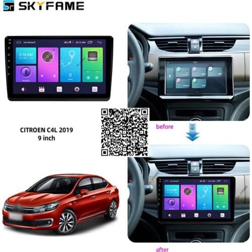 SKYFAME Car Accessories Radio Stereo For Citroen C4L 2019 Android Multimedia System GPS Navigation Player