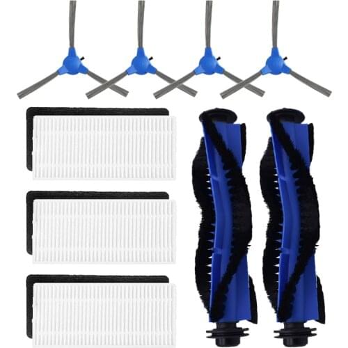 2 Pair Side Brush 3 Filter 2 Main Brush Kit for Eufy 11S RoboVac 30 Eufy 30C 15C Vacuum Cleaner Parts Cleaning Brush Accessories
