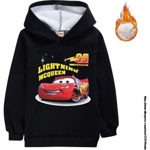 Cars 95 Hoodie Childrens Pullover Cartoon Sweater Boys and Girls Hoodie Autumn McQueen Jacket 3-16Y