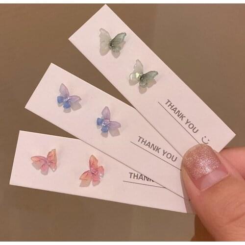 Elegant Korean Butterfly Stud Earrings For Women Teens Girls Exquisite Korean Fashion Sweet Earring Studs Fashion Jewelry