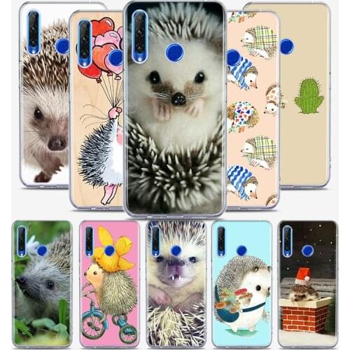 Hedgehog Cute Animal Silicone Cover For Honor 30 30S 30i 9 10 9A 9C 9S 9N 10i 10X 9X Lite Pro 5G Phone Case