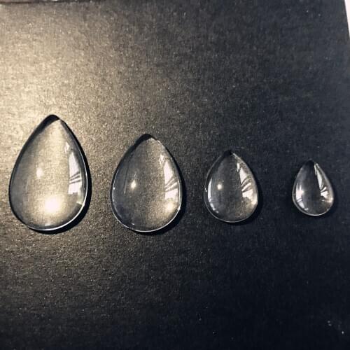 Water drop type Semicircle flat / sequins transparent sapphire glass patch DIY jewelry accessories accessories bottom bracket