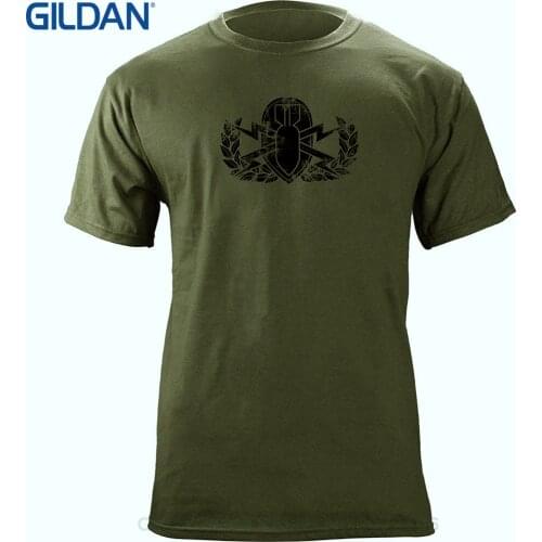T Shirts Casual Brand Clothing Cotton Vintage Army Eod Badge Subdued Veteran T-Shirt