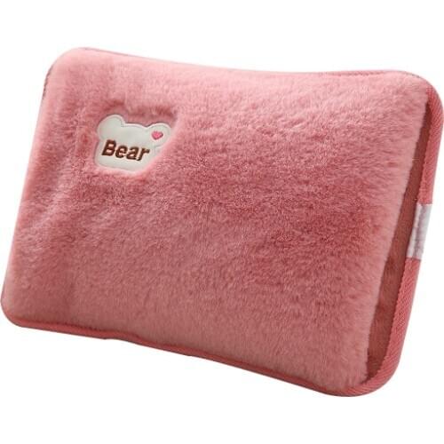 Hot Water Bottle Electric Charging Heating Rechargeable Heat Water Bag Rabbit Fur Soft Hand Warmer Бутылка горячей воды