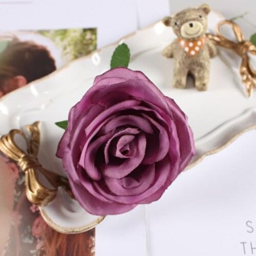 Artificial Flower 50pcs Simulation Roses Flowers Buds Garden Fake Lint Wedding Photo Props Party Home Decor Silk Cloth 50pcs/set