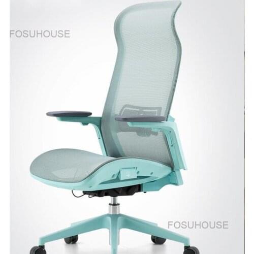 Nordic Home Computer Chair Bedroom Furniture Breathable Backrest Office Chairs Modern Simple Recliner Chair Swivel Gaming Chair